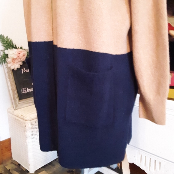 Madewell Colorblock Long, Open Cardigan/Sweater - Picture 4 of 6
